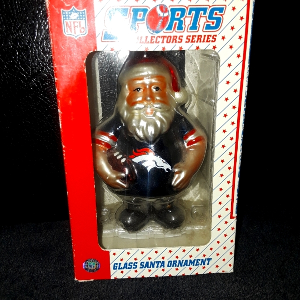NFL Denver Broncos Christmas Ornament Santa